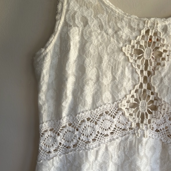 Ivory Lace Free People Mini Dress - M - Picture 4 of 7